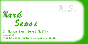 mark sepsi business card